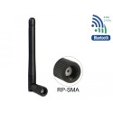 Delock WLAN 802.11 ac/a/b/g/n Antenna RP-SMA plug 2 dBi omnidirectional with tilt joint black