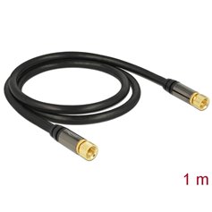 Delock Antenna cable F Plug > F Plug RG-6/U 1 m black
