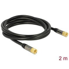 Delock Antenna cable F Plug > F Plug RG-6/U 2 m black