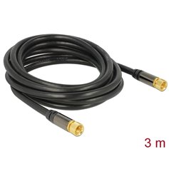 Delock Antenna cable F Plug > F Plug RG-6/U 3 m black