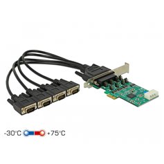 Delock PCI Express Card to 4 x Serial RS-232 High Speed 921K with Voltage supply