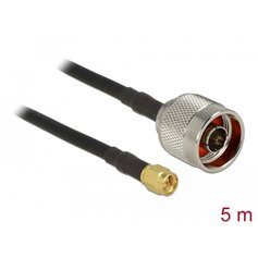 Delock Antenna Cable N plug > SMA plug CFD200/RF200 5 m low loss