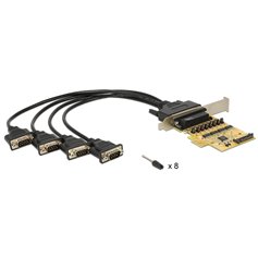 Delock PCI Express Card to 4 x Serial with voltage supply