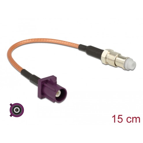 Delock Antenna Cable FAKRA D plug > FME jack RG-316 15 cm