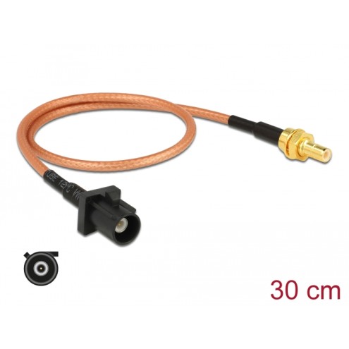 Delock Antenna Cable FAKRA A plug > SMB plug RG-316 30 cm