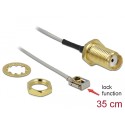 Delock Antenna Cable SMA jack bulkhead to MHF® I LK plug 1.13 35 cm thread length 10 mm