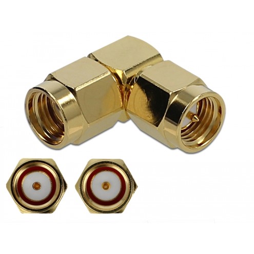 Delock Adapter SMA plug to RP-SMA plug 90° 10 GHz