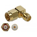 Delock Adapter SMA plug to RP-SMA jack 90° 10 GHz