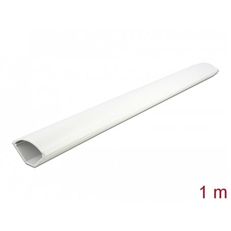 DeLOCK thin self-adhesive plastic cable cover, white