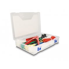 Delock Cable tie assortment box with cable tie installation tool 600 pieces assorted colours