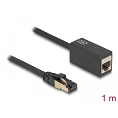 Delock Network Extension Cable RJ45 plug to RJ45 jack Cat.8.1 S/FTP 1 m black