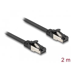 Delock RJ45 Flat Patch Cable plug to plug Cat.8.1 flexible 2 m black