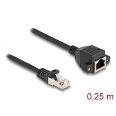 Delock RJ50 Extension Cable male to female S/FTP 0.25 m black