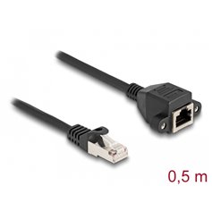 Delock RJ50 Extension Cable male to female S/FTP 0,5 m black