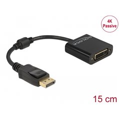 Delock Adapter DisplayPort 1.2 male to DVI female 4K Passive black
