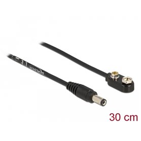 Delock DC Power Cable 5.5 x 2.1 mm male to connection for Block Battery 9 V