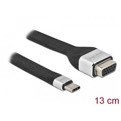 Delock FPC Flat Ribbon Cable USB Type-C™ to VGA (DP Alt Mode) 13 cm