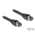 Delock RJ45 Network Cable Cat.8.1 S/FTP 50 cm up to 40 Gbps black