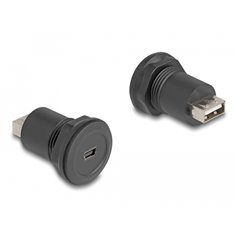 Delock USB 2.0 Type Mini-B to USB 2.0 Type-A built-in connector black