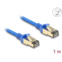 Delock RJ45 Network Cable Cat.8.1 F/FTP Slim 1 m blue