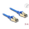 Delock RJ45 Network Cable Cat.8.1 F/FTP Slim 3 m blue