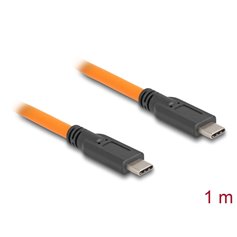 Delock USB 5 Gbps Cable USB Type-C™ male to USB Type-C™ male for tethered shooting 1 m orange