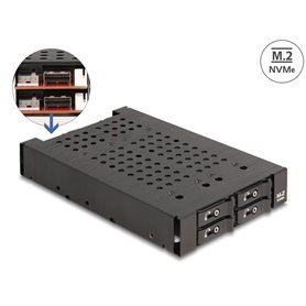 Delock 3.5″ Mobile Rack for 4 x M.2 NVMe SSD with Slim SAS SFF-8654 connector