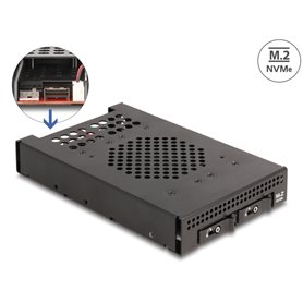Delock 3.5″ Mobile Rack for 2 x M.2 NVMe SSD with Slim SAS SFF-8654 connector