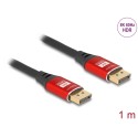 Delock DisplayPort Cable 8K 60 Hz 1 m red metal