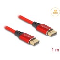 Delock DisplayPort Cable 16K 60 Hz 1 m red metal